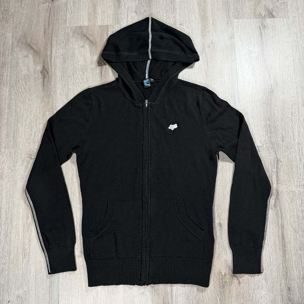 Y2K Fox Racing Fox Riders Women's Zip-Up Knit Hoodie Sweatshirt Large